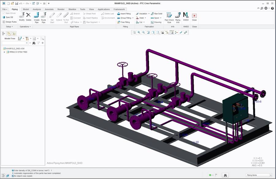 M4 ISO Isometrics Creo Piping
